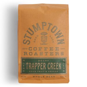 Stumptown Coffee Roasters Trapper Creek Decaf Whole Bean Coffee – 12 oz Bag