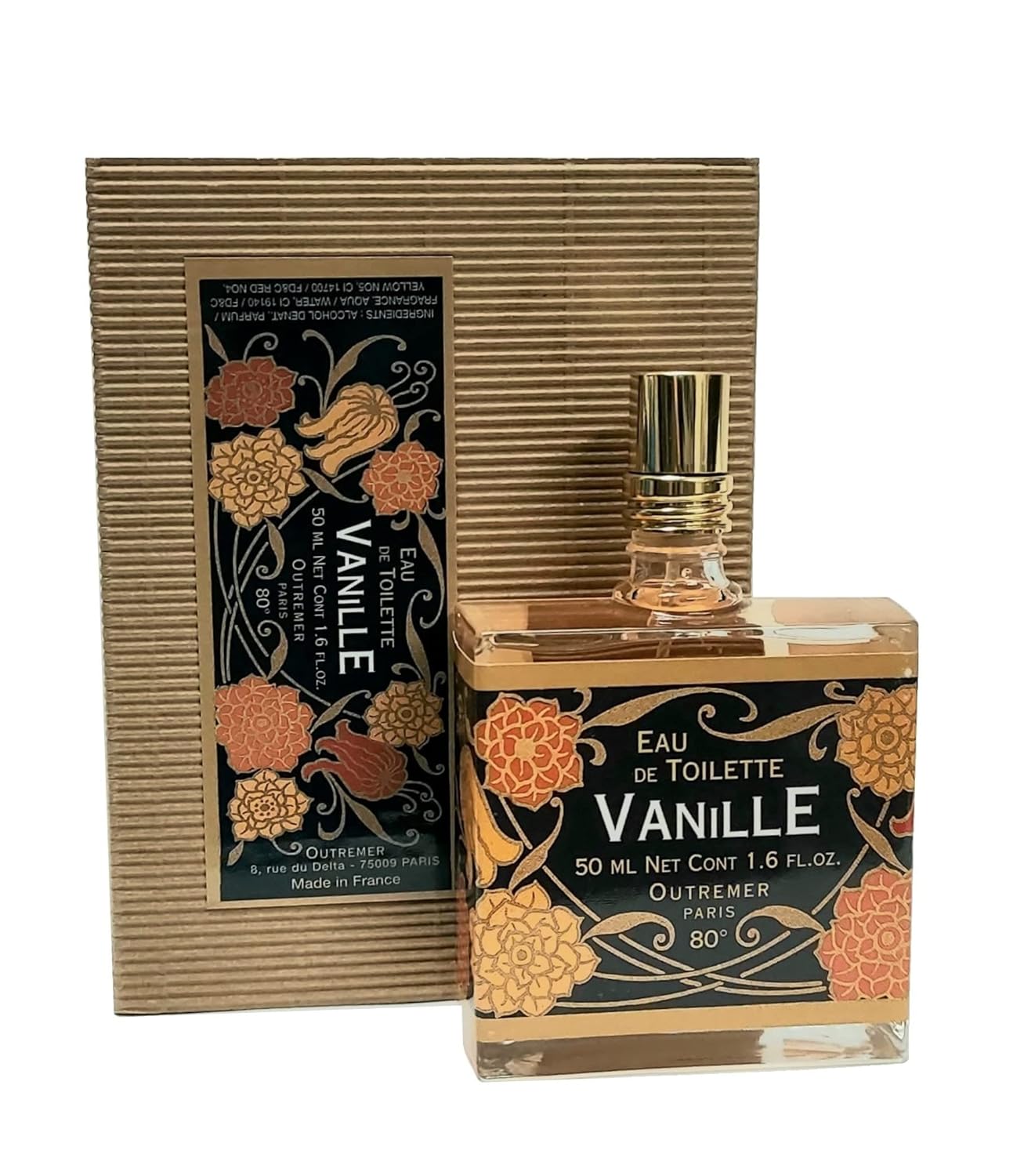 L’Aromarine Outremer Vanille EDT – Sweet Vanilla French Fragrance, 1.6 oz